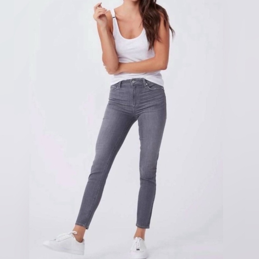 NWT Paige Denim “Hoxton” Ankle Jeans - Stone Dust (Gray) - Size 33
